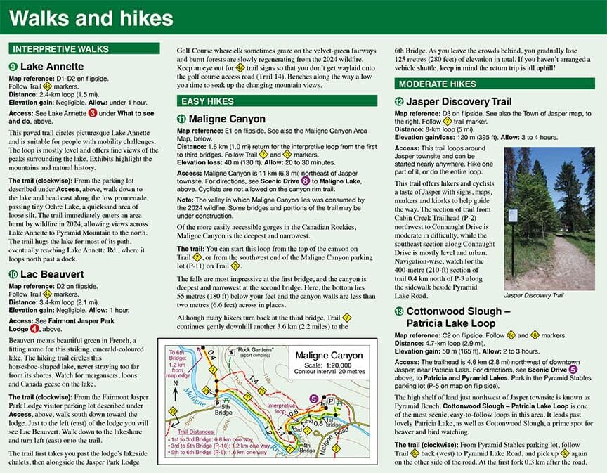 Carte de randonnée - Jasper Up-Close (Alberta) | Gem Trek carte de randonnée Gem Trek Publishing