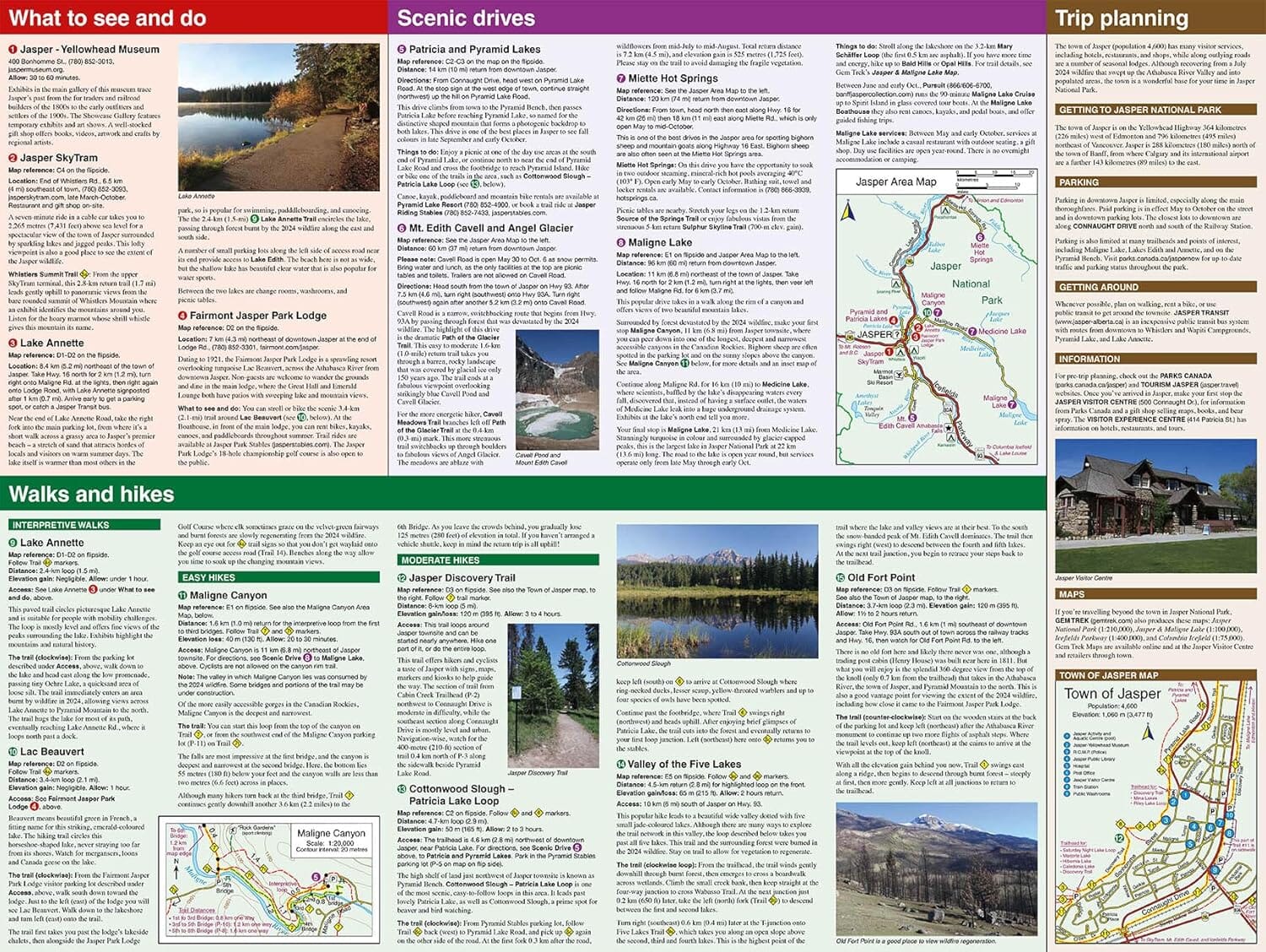 Carte de randonnée - Jasper Up-Close (Alberta) | Gem Trek carte de randonnée Gem Trek Publishing