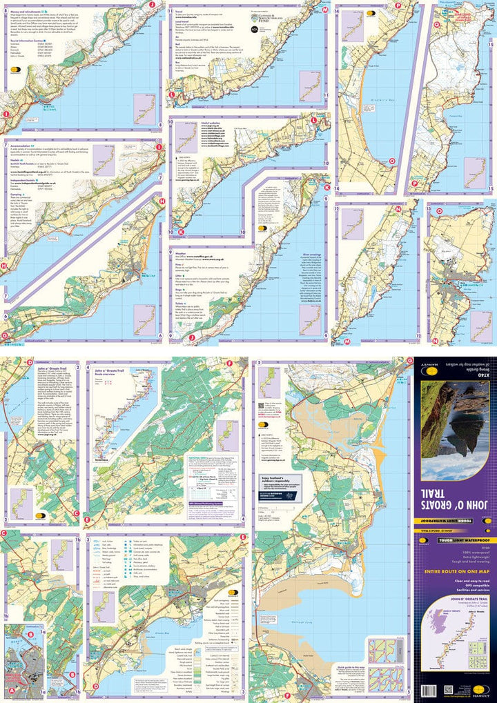 Carte de randonnée - John o'Groats Trail XT40 | Harvey Maps - National Trail maps carte de randonnée Harvey Maps 
