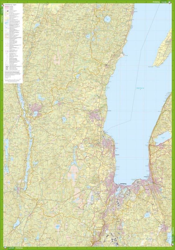 Carte de randonnée - Jönköping (Suède) | Calazo carte pliée Calazo 