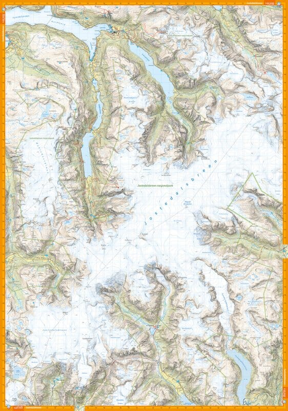 Carte de randonnée - Jostedalsbreen & Breheimen (Norvège) | Calazo - 1/50 000 carte de randonnée Calazo