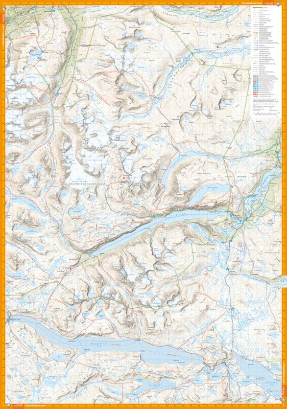 Carte de randonnée - Jotunheimen (Norvège) | Calazo - 1/50 000 carte de randonnée Calazo