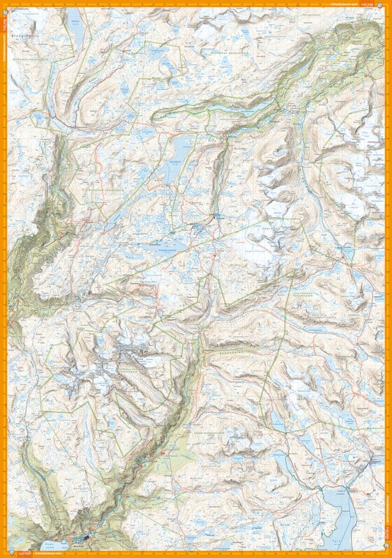 Carte de randonnée - Jotunheimen (Norvège) | Calazo - 1/50 000 carte de randonnée Calazo