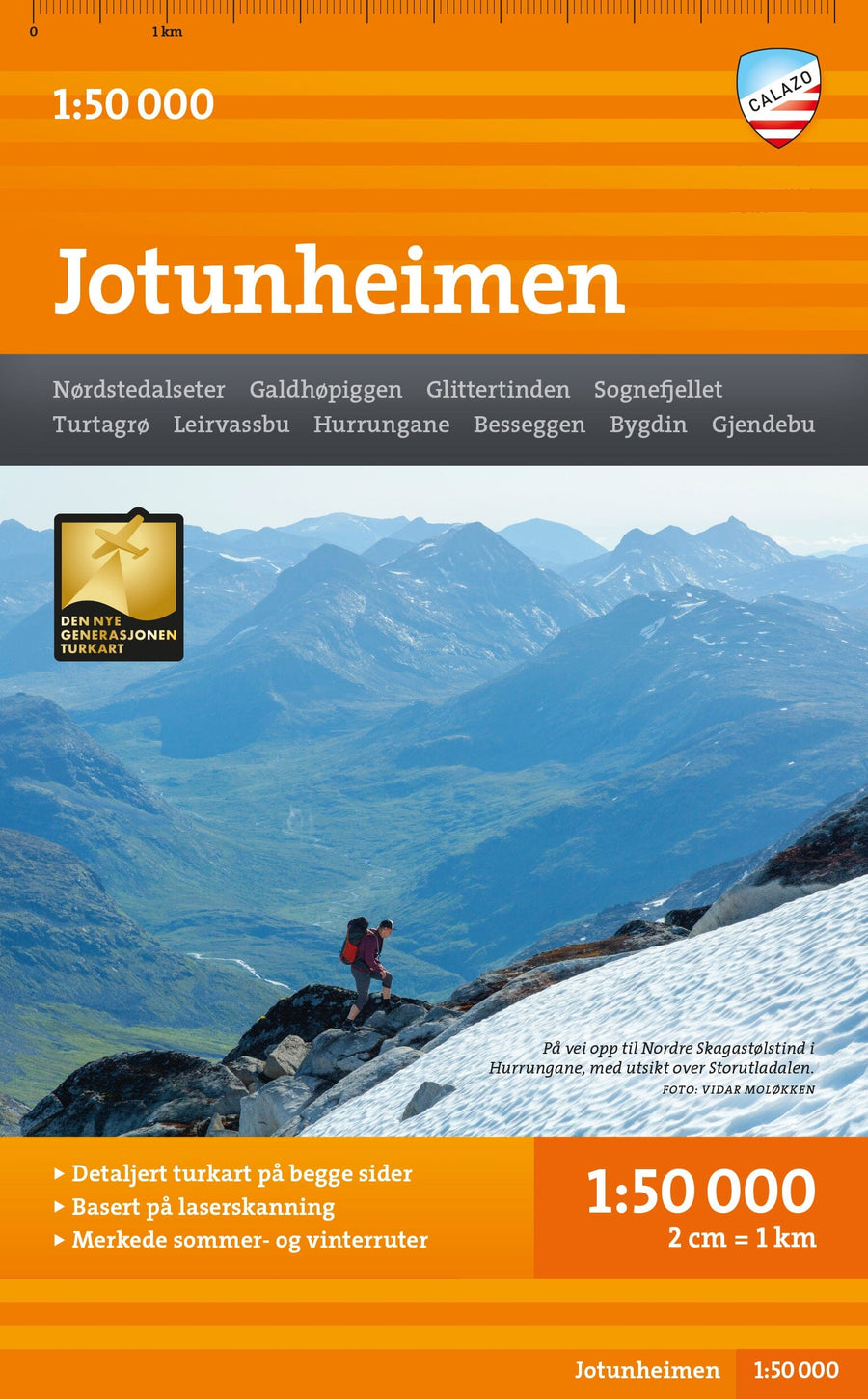 Carte de randonnée - Jotunheimen (Norvège) | Calazo - 1/50 000 carte pliée Calazo 