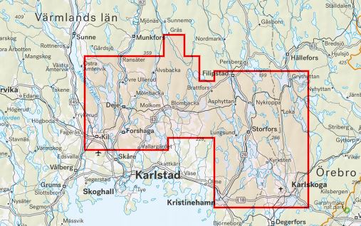 Carte de randonnée - Karlskoga, Filipstad & Forshaga (Suède) | Calazo carte pliée Calazo 