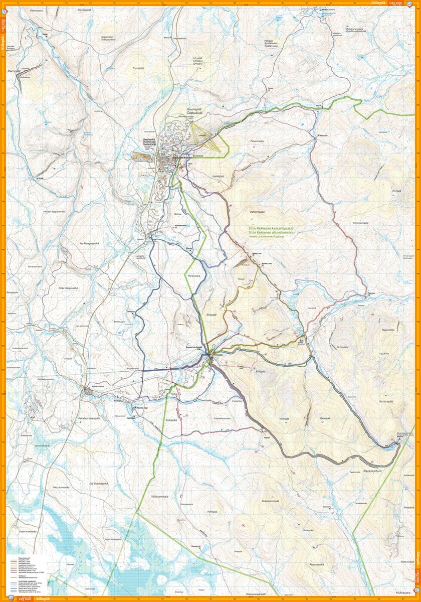 Carte de randonnée - Kiilopää - + guide (Finlande) | Calazo carte de randonnée Calazo