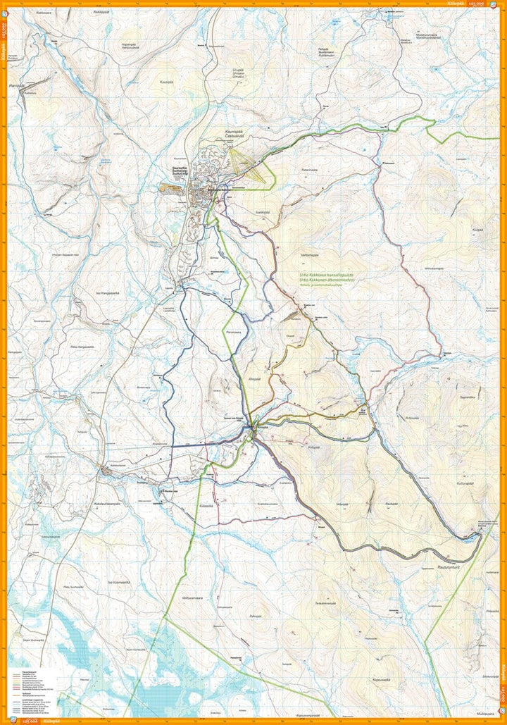 Carte de randonnée - Kiilopää - + guide (Finlande) | Calazo carte pliée Calazo 