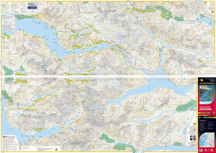 Carte de randonnée - Knoydart, Kintail, Glen Shiel | Harvey Maps - Superwalker maps carte de randonnée Harvey Maps 