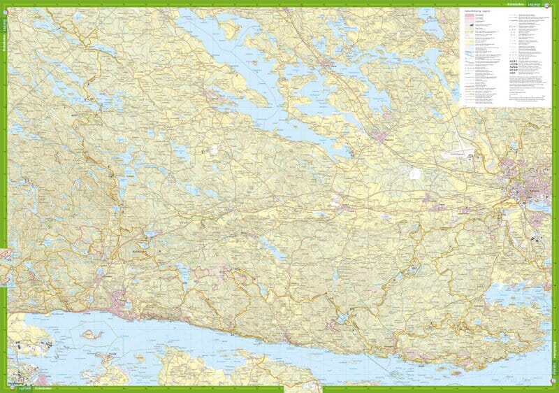 Carte de randonnée - Kolmården Nyköping & Trosa (Suède) | Calazo carte pliée Calazo 