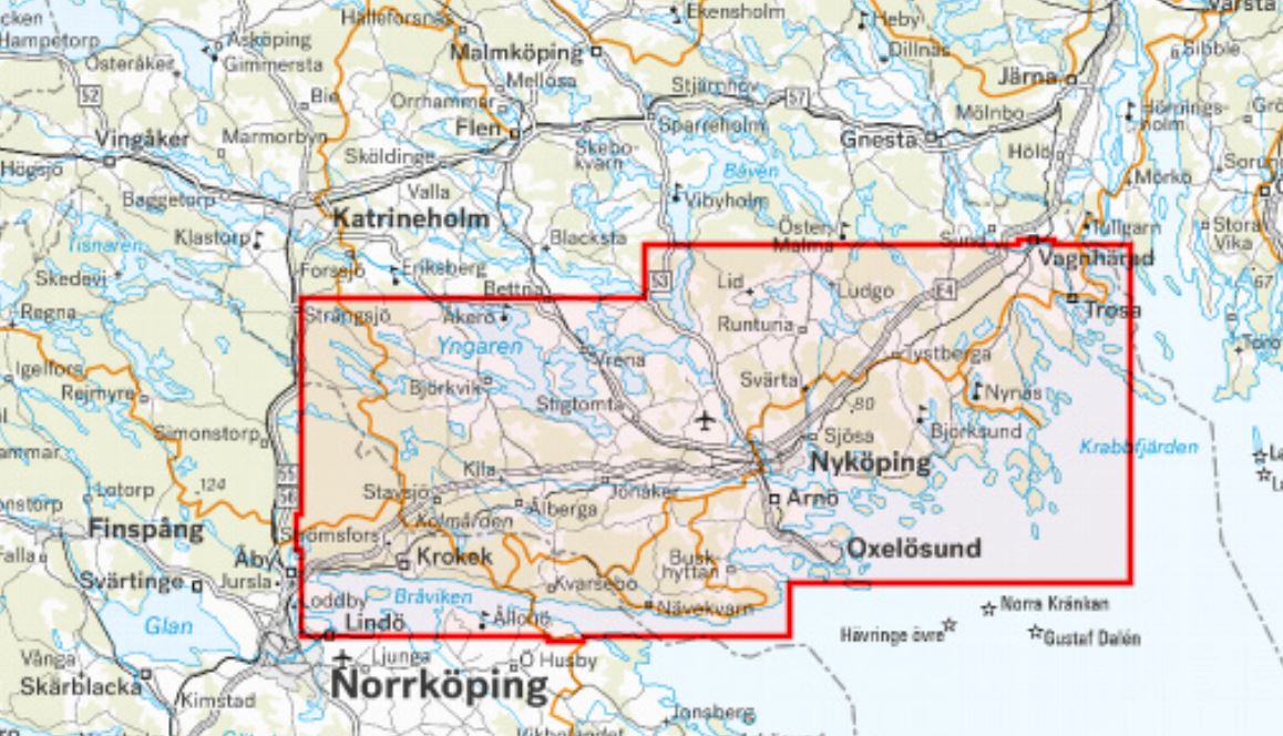 Carte de randonnée - Kolmården Nyköping & Trosa (Suède) | Calazo carte de randonnée Calazo