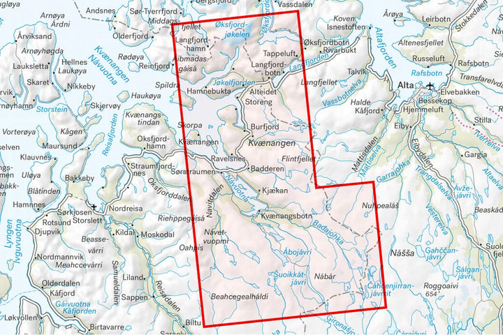 Carte de randonnée - Kvænangen (Norvège) | Calazo - 1/50 000 carte pliée Calazo 