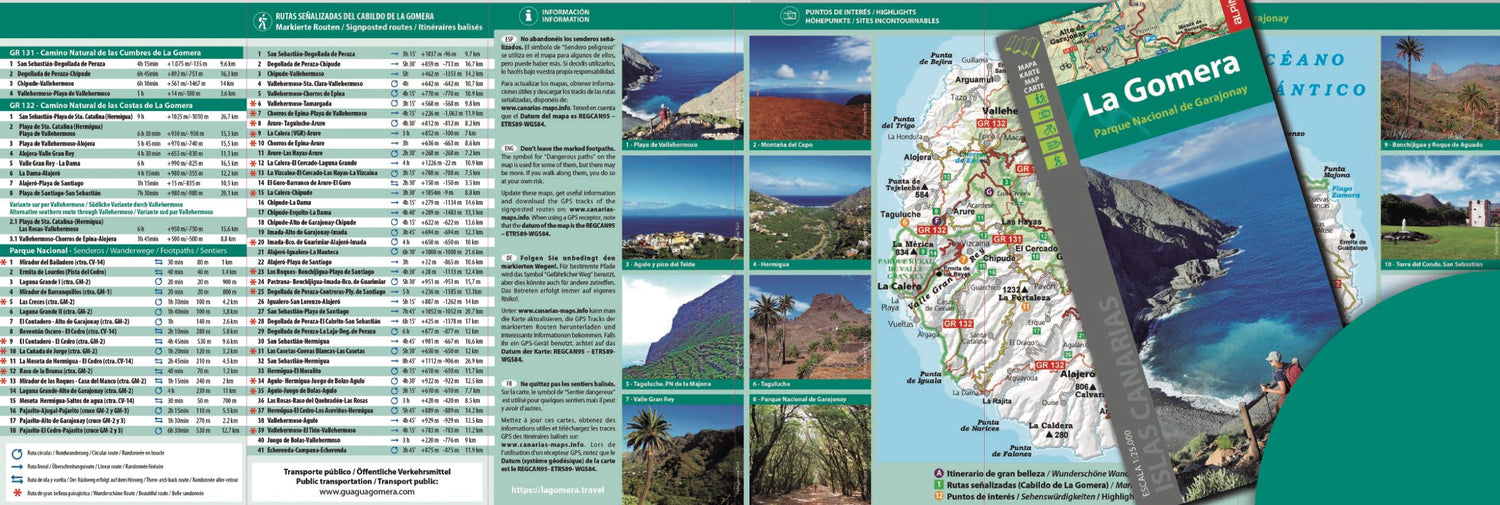 Carte de randonnée - La Gomera, avec le parc national de Garajonay | Alpina carte de randonnée Editorial Alpina