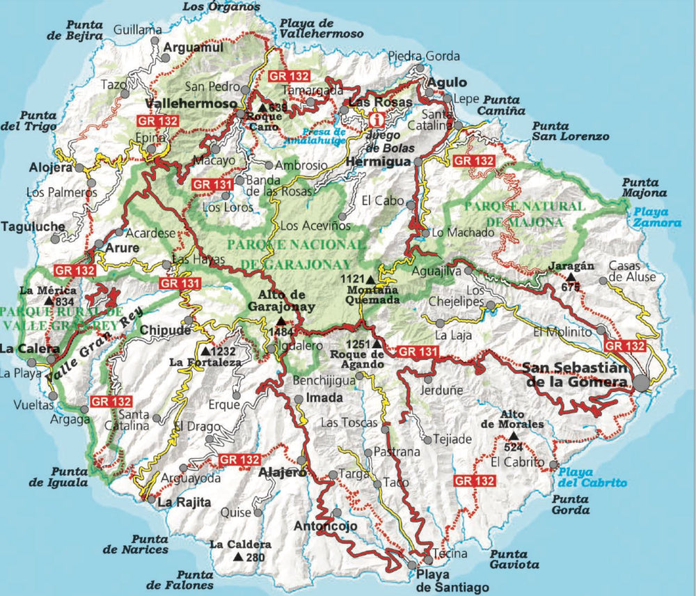 Carte de randonnée - La Gomera, avec le parc national de Garajonay | Alpina carte pliée Editorial Alpina 