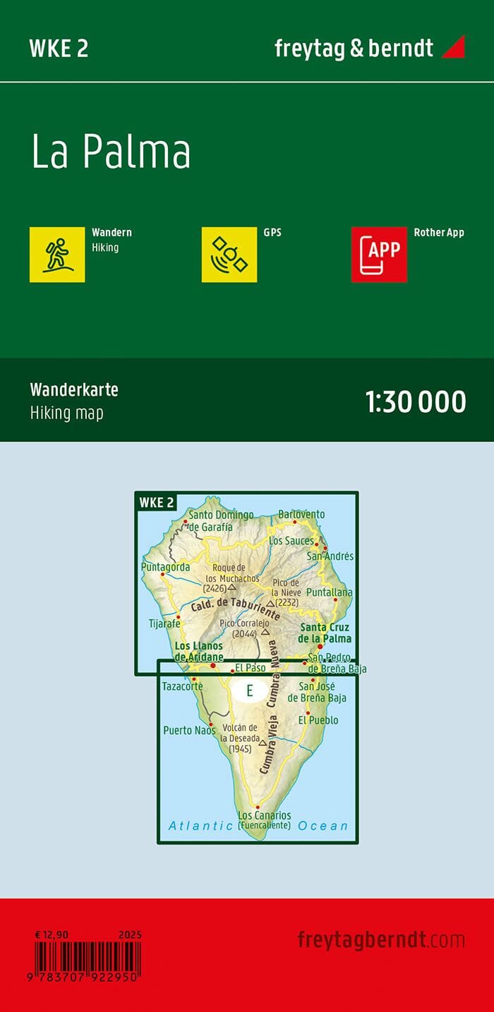 Carte de randonnée - La Palma (îles Canaries) | Freytag & Berndt – Cartovia