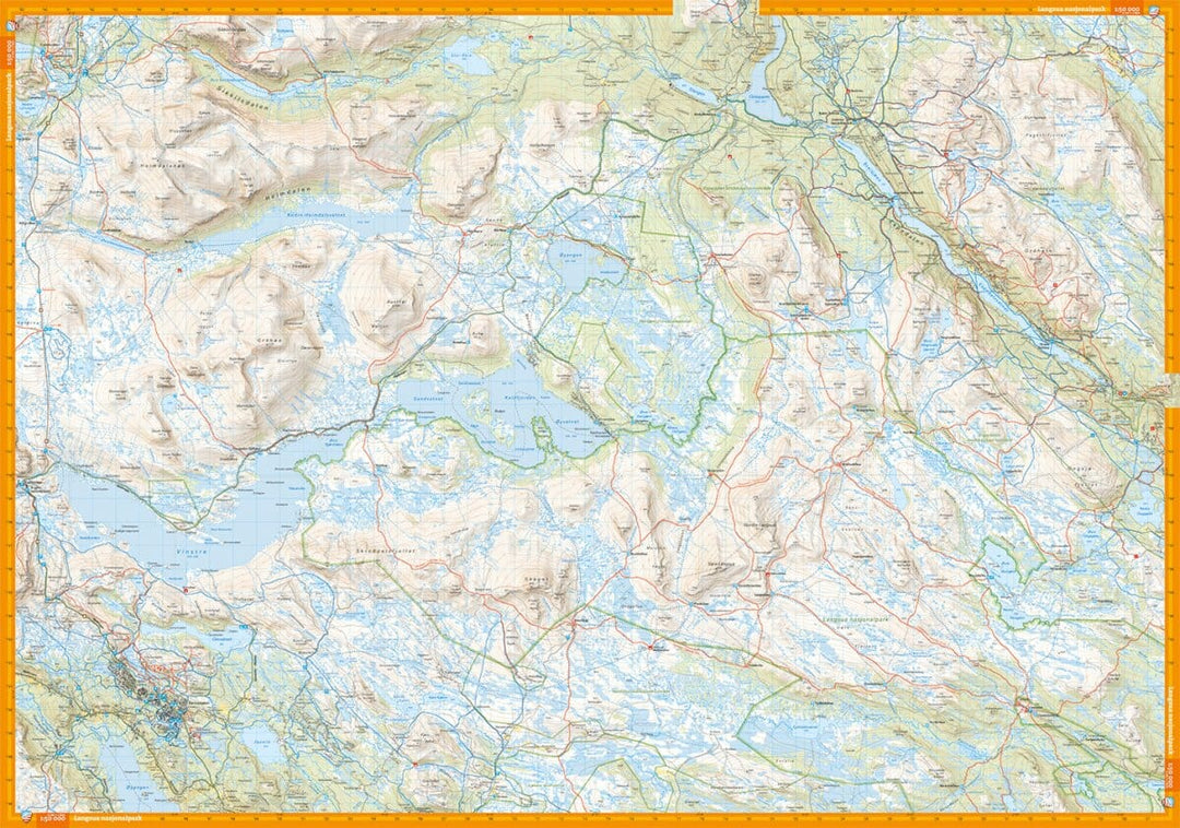 Carte de randonnée - Langsua Nasjonalpark och Spåtind (Norvège) | Calazo - 1/50 000 carte pliée Calazo 