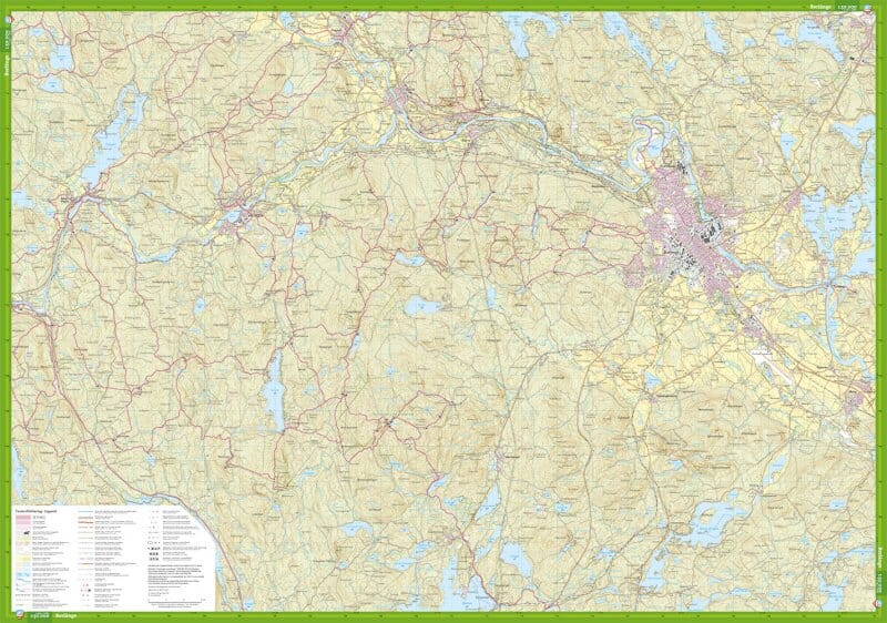 Carte de randonnée - Leksand Borlänge (Suède) | Calazo carte de randonnée Calazo