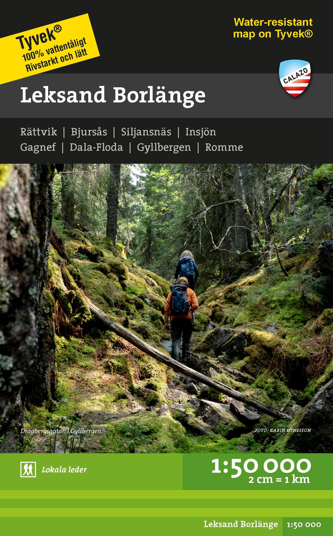 Carte de randonnée - Leksand Borlänge (Suède) | Calazo carte pliée Calazo 
