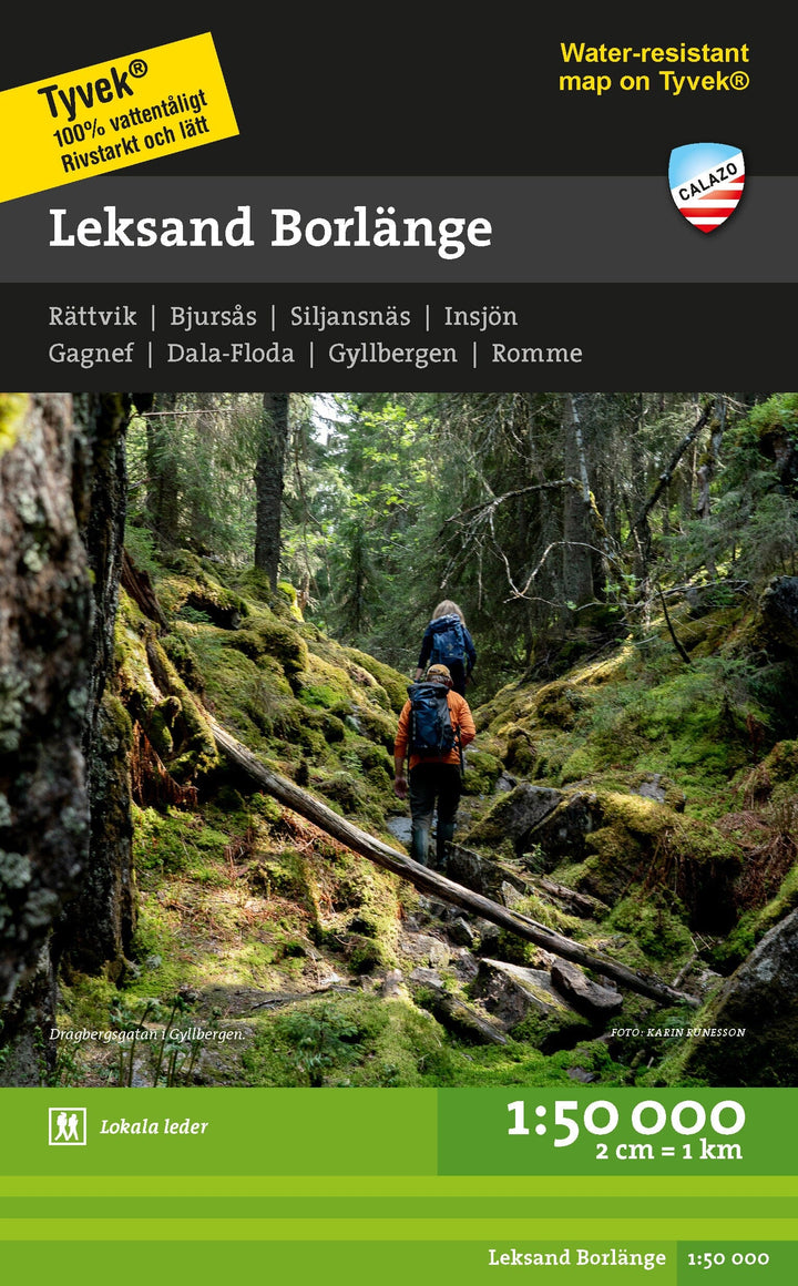 Carte de randonnée - Leksand Borlänge (Suède) | Calazo carte pliée Calazo 