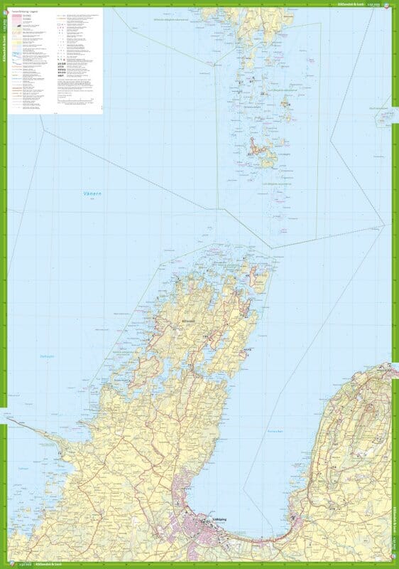Carte de randonnée - Lidköping Kållandsö (Suède) | Calazo carte de randonnée Calazo