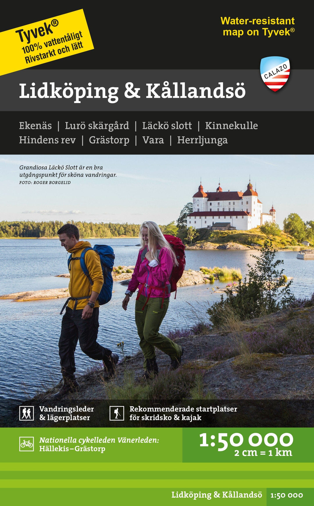 Carte de randonnée - Lidköping Kållandsö (Suède) | Calazo carte pliée Calazo 