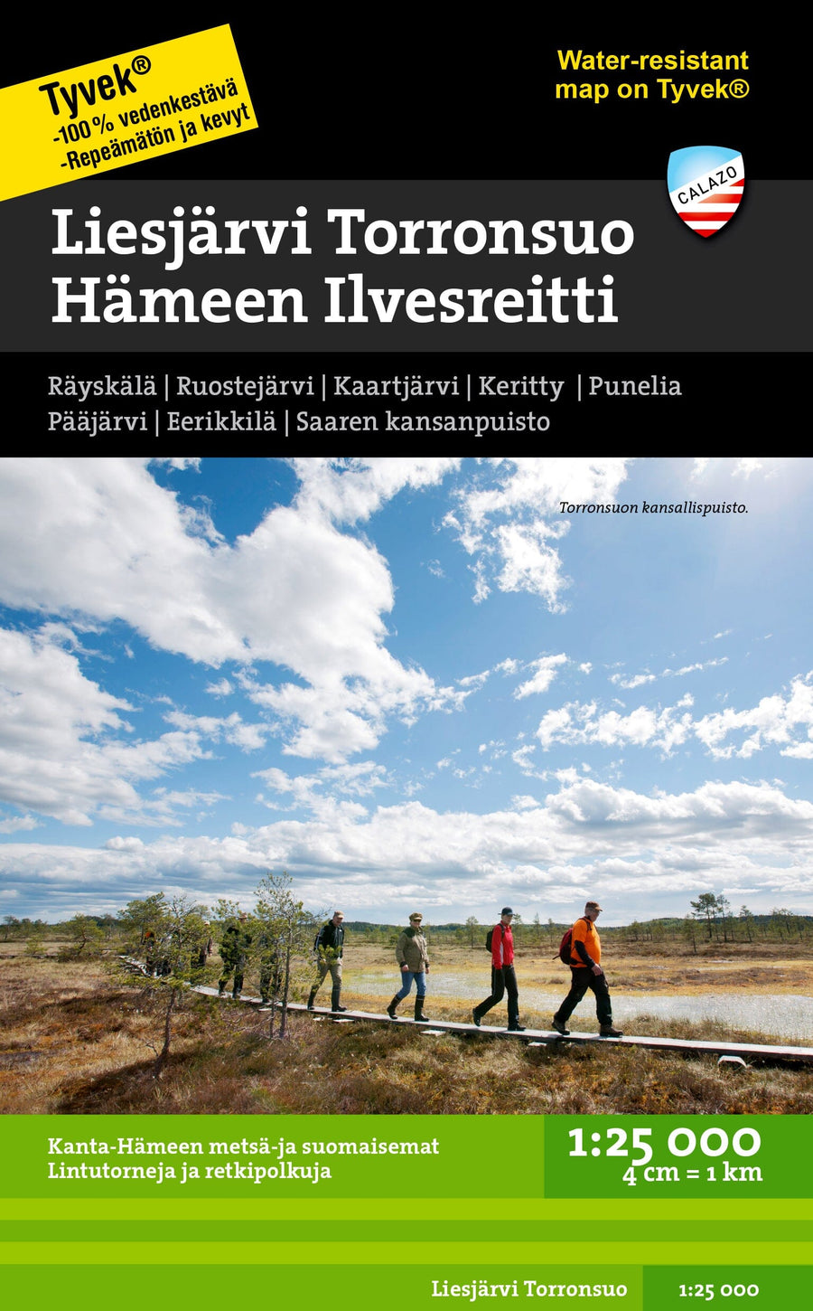 Carte de randonnée - Liesjärvi Torronsuo Hämeen Ilvesreitti (Finlande) | Calazo carte pliée Calazo 