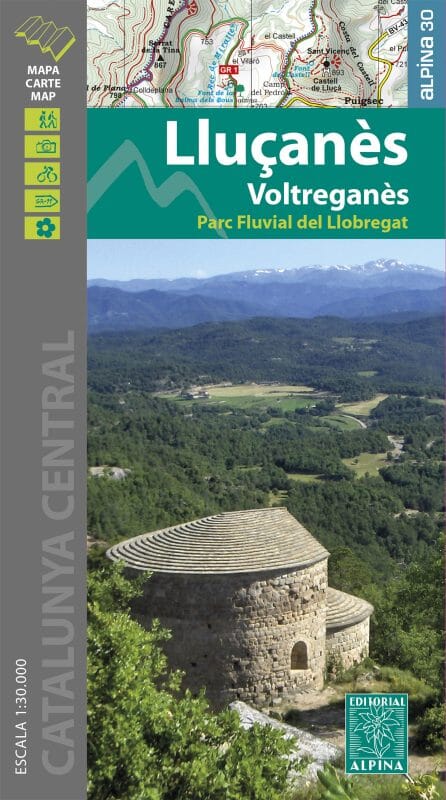 Carte de randonnée - Lluçanes, Parc Fluvial Llobregat (Catalogne) | Alpina carte pliée Editorial Alpina 