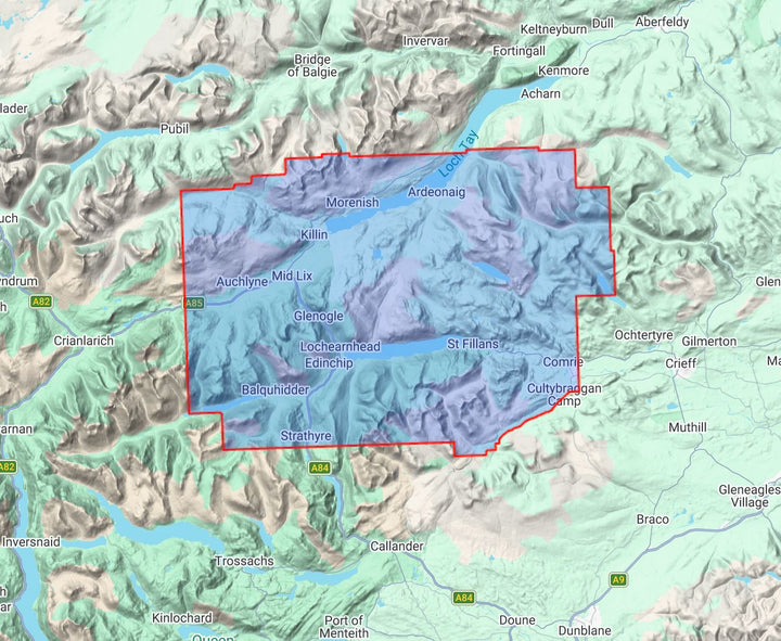 Carte de randonnée - Loch Earn XT40 | Harvey Maps - Ultramap carte de randonnée Harvey Maps 