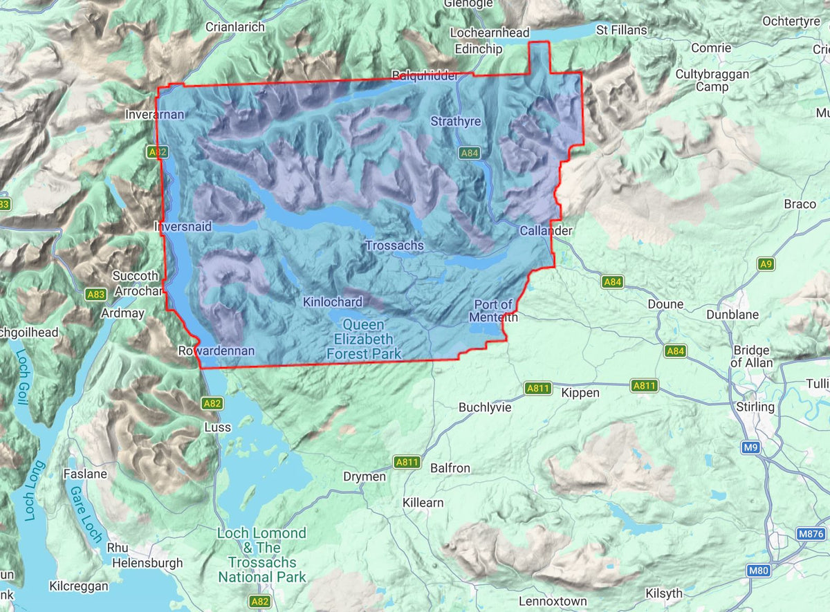 Carte de randonnée - Loch Lomond & The Trossachs XT25 | Harvey Maps - Superwalker maps carte de randonnée Harvey Maps 
