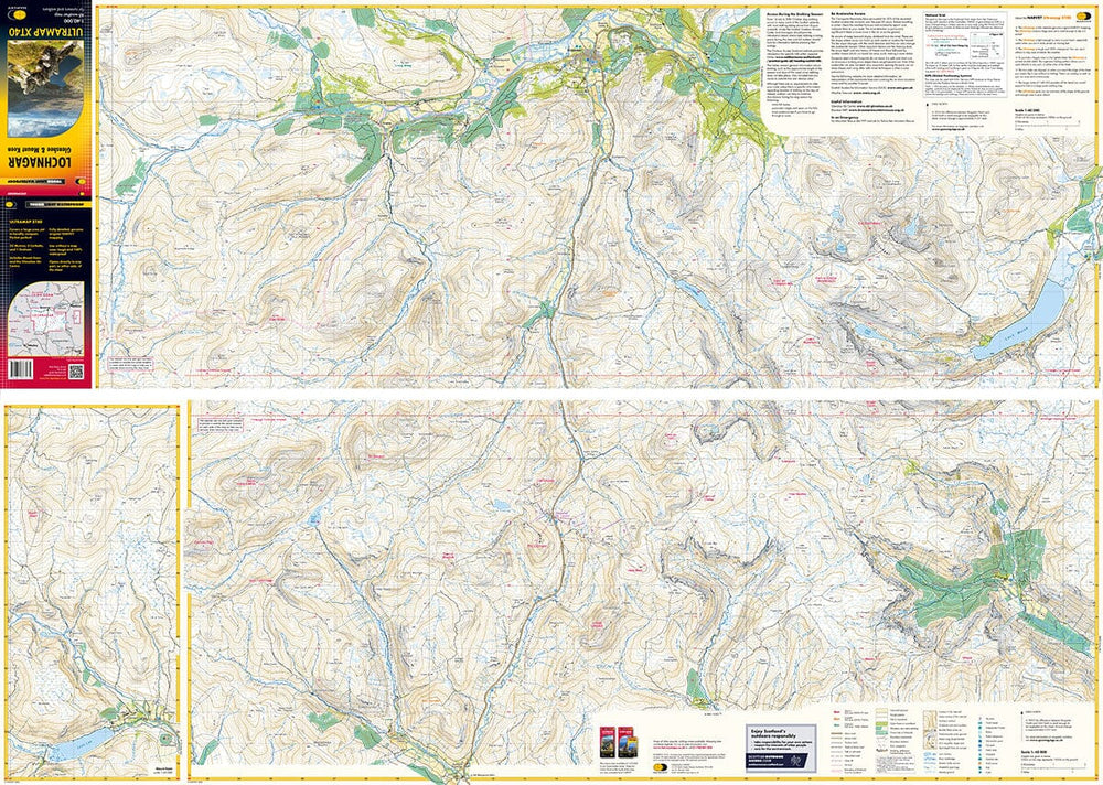 Carte de randonnée - Lochnagar - Glenshee & Mount Keen XT40 (Écosse) | Harvey Maps - Ultramap carte de randonnée Harvey Maps 