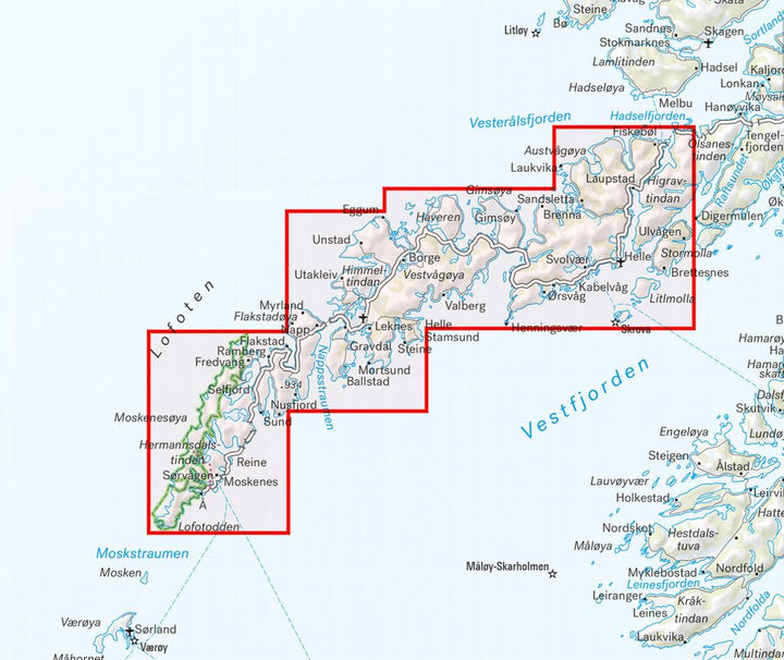 Carte de randonnée - Lofoten (Norvège) | Calazo - 1/50 000 carte pliée Calazo 