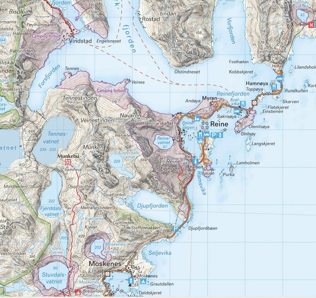 Carte de randonnée - Lofoten (Norvège) | Calazo - 1/50 000 carte pliée Calazo 