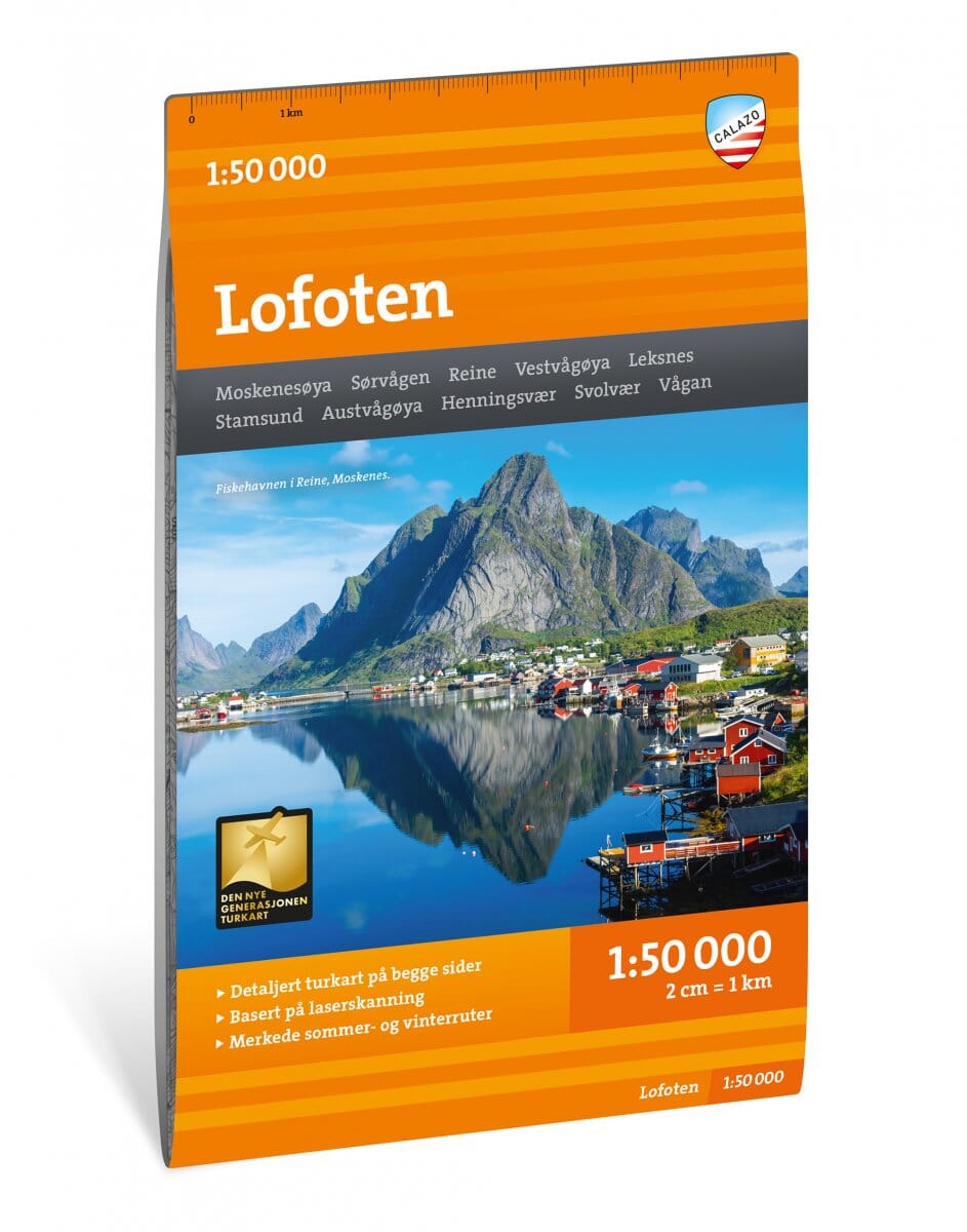 Carte de randonnée - Lofoten (Norvège) | Calazo - 1/50 000 carte de randonnée Calazo