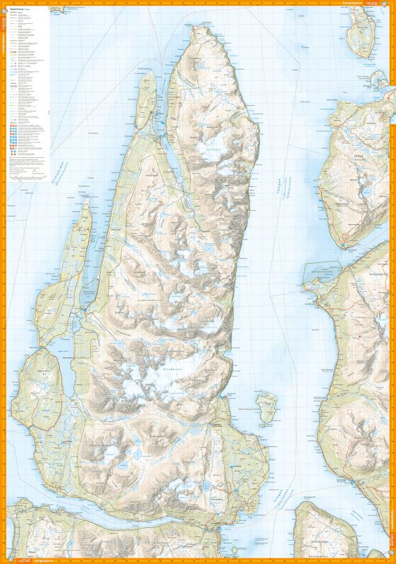 Carte de randonnée - Lyngen (Norvège) | Calazo - 1/50 000 carte de randonnée Calazo