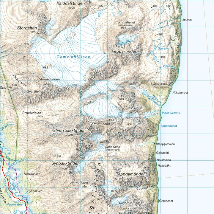 Carte de randonnée - Lyngen (Norvège) | Calazo - 1/50 000 carte pliée Calazo 