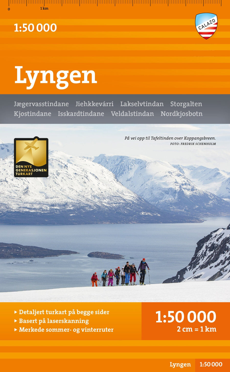 Carte de randonnée - Lyngen (Norvège) | Calazo - 1/50 000 carte pliée Calazo 