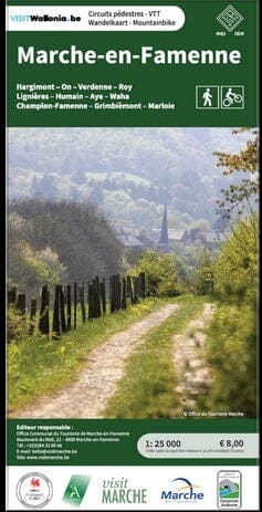 Carte de randonnée - Marche-en-Famenne (Belgique) | NGI carte de randonnée IGN Belgique