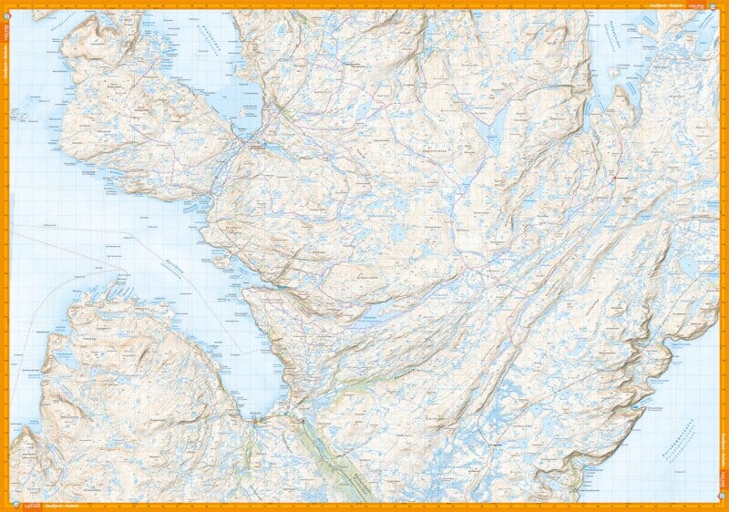 Carte de randonnée - Måsøy (Norvège) | Calazo - 1/50 000 carte de randonnée Calazo
