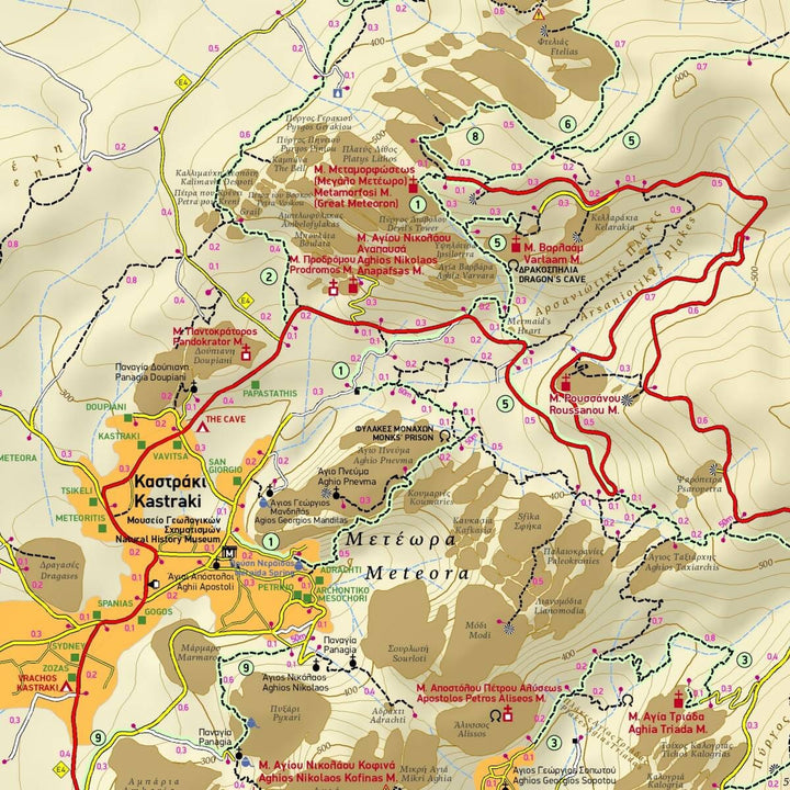 Carte de randonnée - Météores (Grèce) | Terrain Cartography carte de randonnée Terrain Cartography 