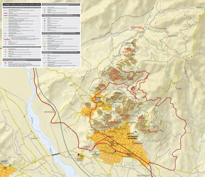Carte de randonnée - Météores (Grèce) | Terrain Cartography carte de randonnée Terrain Cartography 