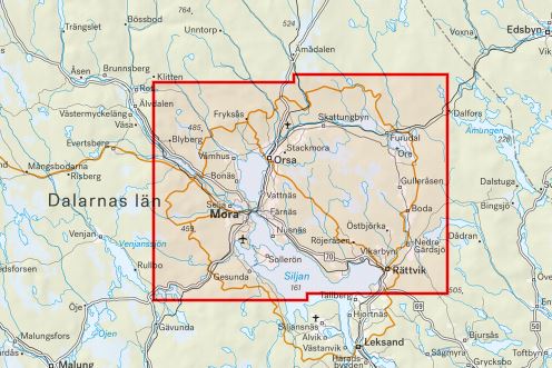 Carte de randonnée - Mora, Rättvik, Orsa, Grönklitt (Suède) | Calazo carte pliée Calazo 