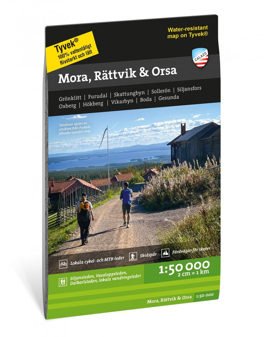 Carte de randonnée - Mora, Rättvik, Orsa, Grönklitt (Suède) | Calazo carte pliée Calazo 