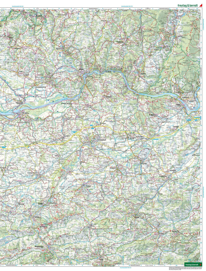 Carte de randonnée - Mostviertel - Strudengau - Donauland-Amstetten (Alpes autrichiennes), n° WK052 | Freytag & Berndt carte de randonnée Freytag & Berndt 