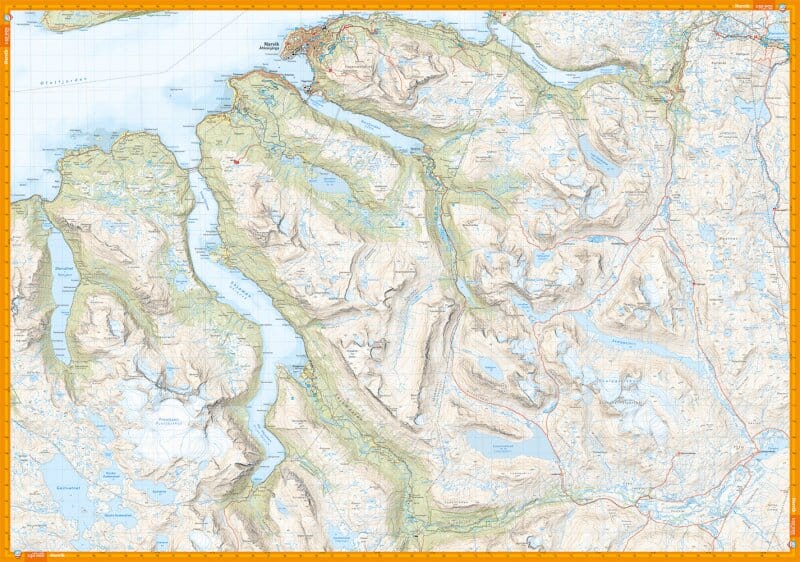 Carte de randonnée - Narvik (Norvège) | Calazo - 1/50 000 carte de randonnée Calazo
