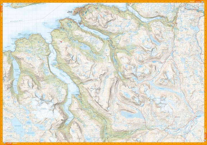Carte de randonnée - Narvik (Norvège) | Calazo - 1/50 000 carte pliée Calazo 