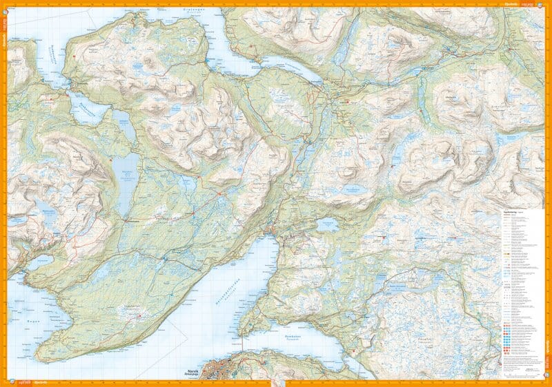 Carte de randonnée - Narvik (Norvège) | Calazo - 1/50 000 carte de randonnée Calazo