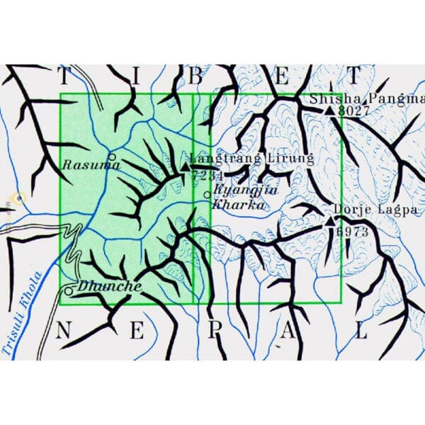 Carte de randonnée n° 0/10 - Langthang Himal ouest, Himalaya (Népal, Tibet) | Alpenverein carte de randonnée Alpenverein
