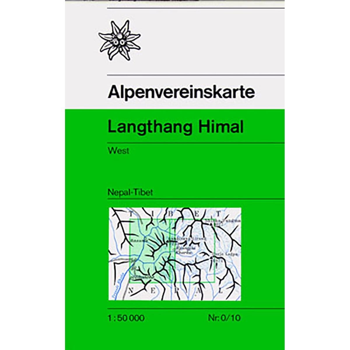 Carte de randonnée n° 0/10 - Langthang Himal ouest, Himalaya (Népal, Tibet) | Alpenverein carte de randonnée Alpenverein