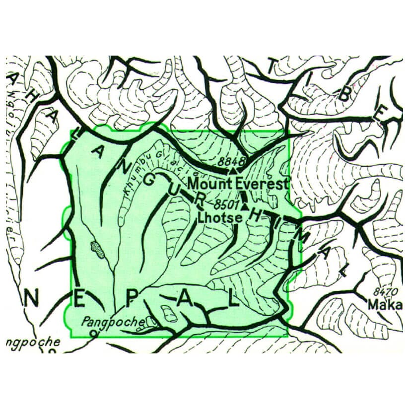 Carte de randonnée n° 0/2 - Mount Everest, Solu Khumbu | Alpenverein carte de randonnée Alpenverein