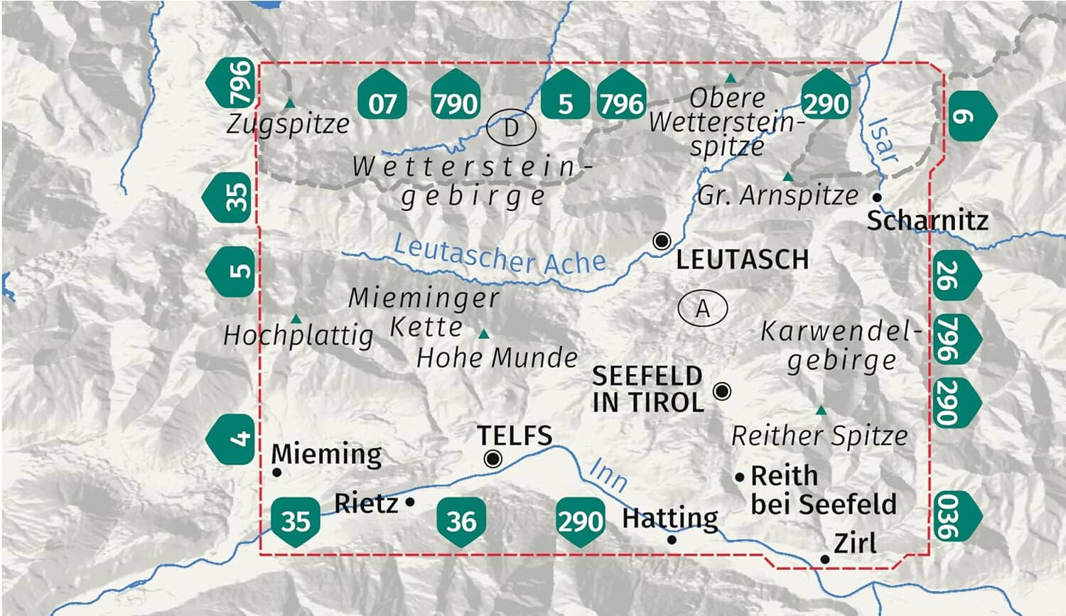 Carte de randonnée n° 026 - Seefeld in Tirol & Leutasch | Kompass - 1:25 000 carte de randonnée Kompass 