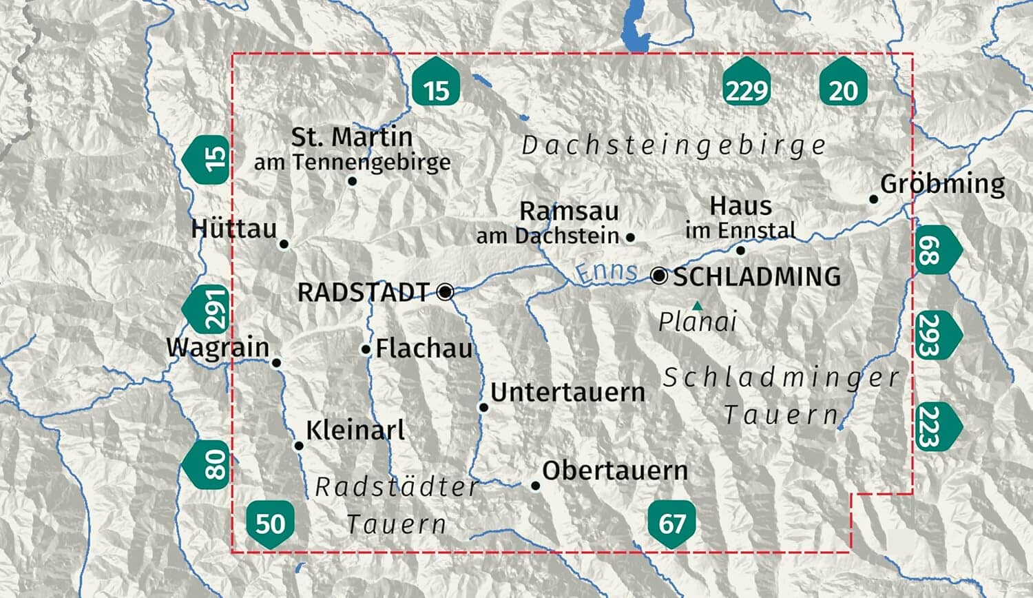 Carte de randonnée n° 031 - Radstadt, Schladming, Flachau (Autriche) | Kompass carte de randonnée Kompass